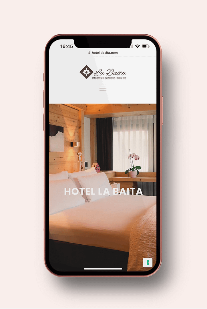 Phone: Homepage Moderna dell'Hotel La Baita - Esperienza Online Accogliente
